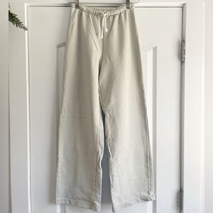 H&M Wide Leg Sage Light Green Sweatpant - XS